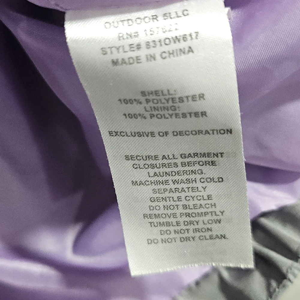 Eddie Bauer Kids Girl Purple and Gray Jacket Medium 10 - 12